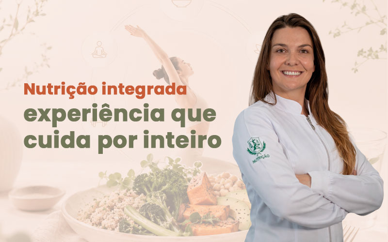 Gabriela Petrini, nutricionista, educadora física e profissional de Pilates, representando sua atuação integrada na área da saúde.